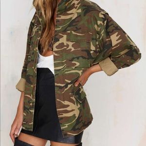 Nasty Gal Femme Fatality Army Jacket